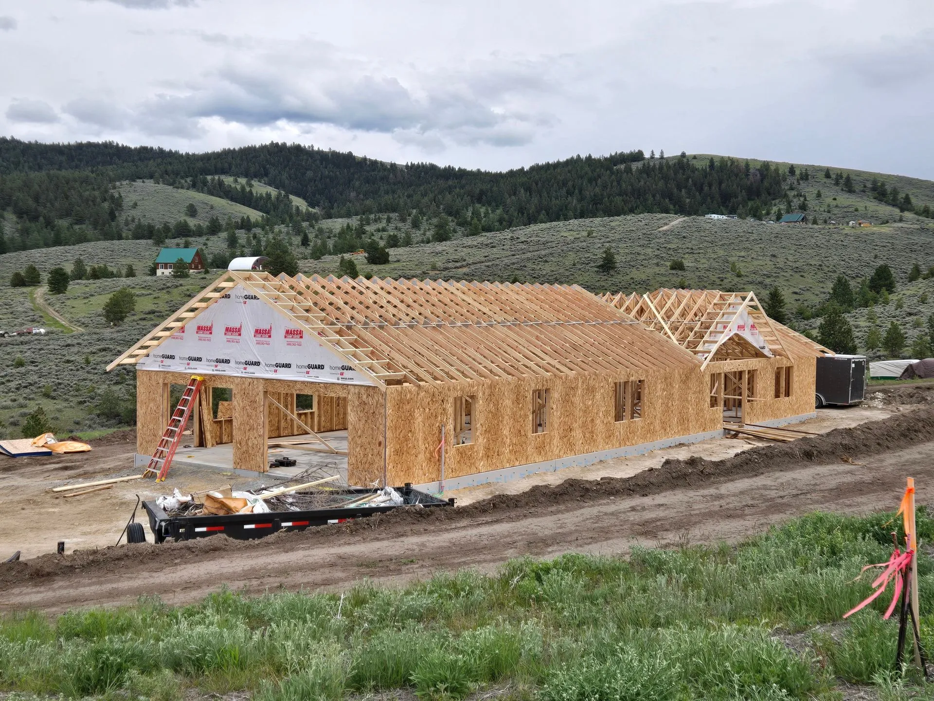 Residential home framing structural work