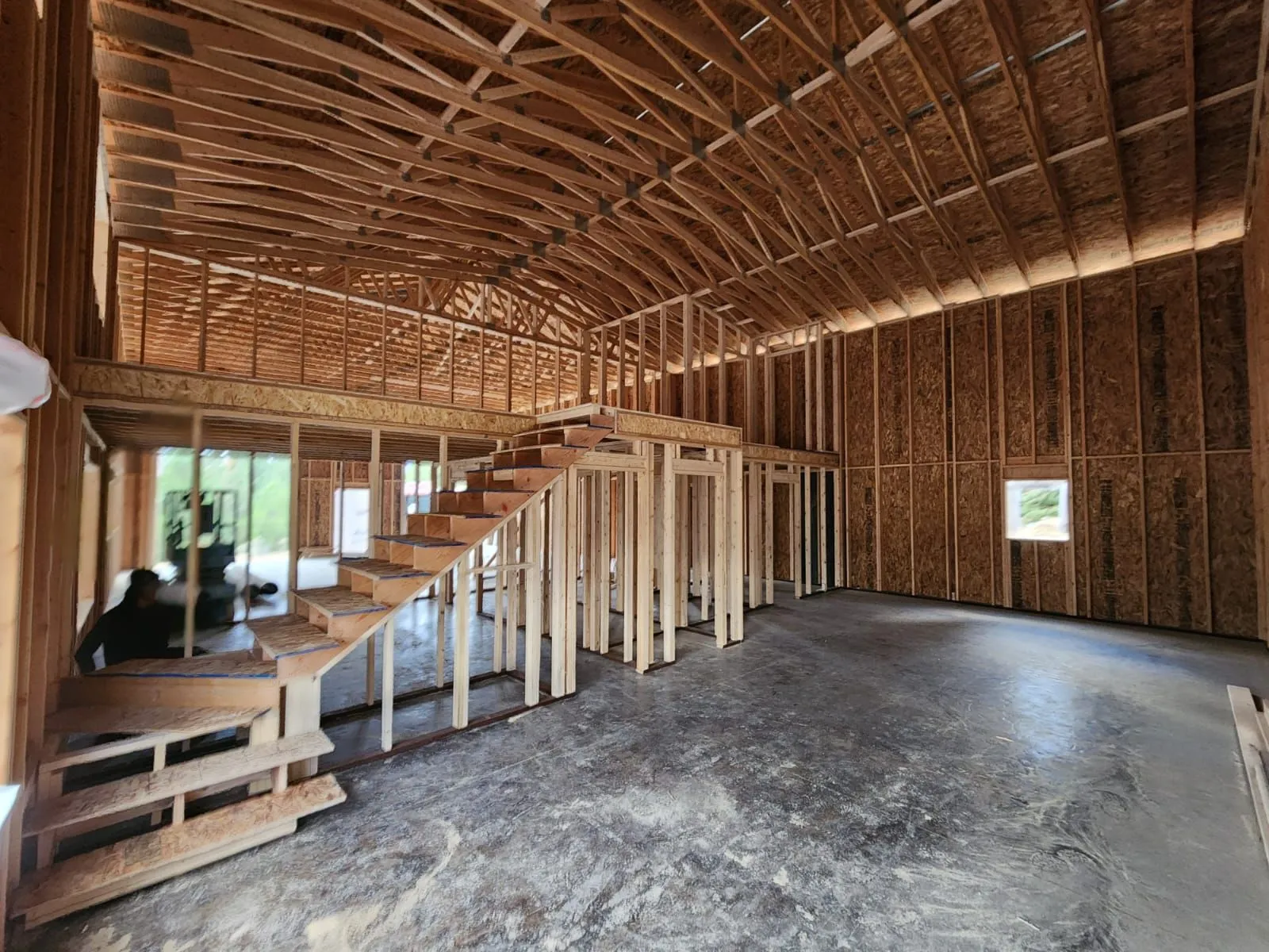 Completed framing ready for sheathing