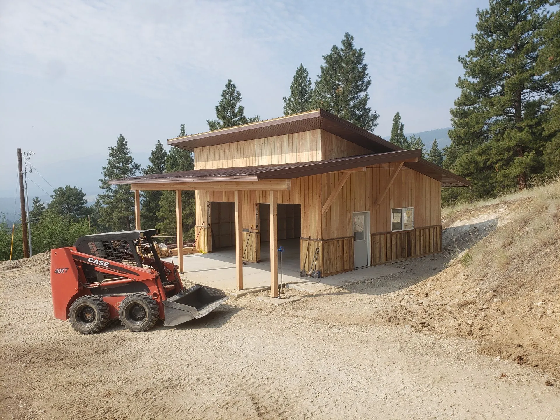 Custom home build with metal roofing and siding