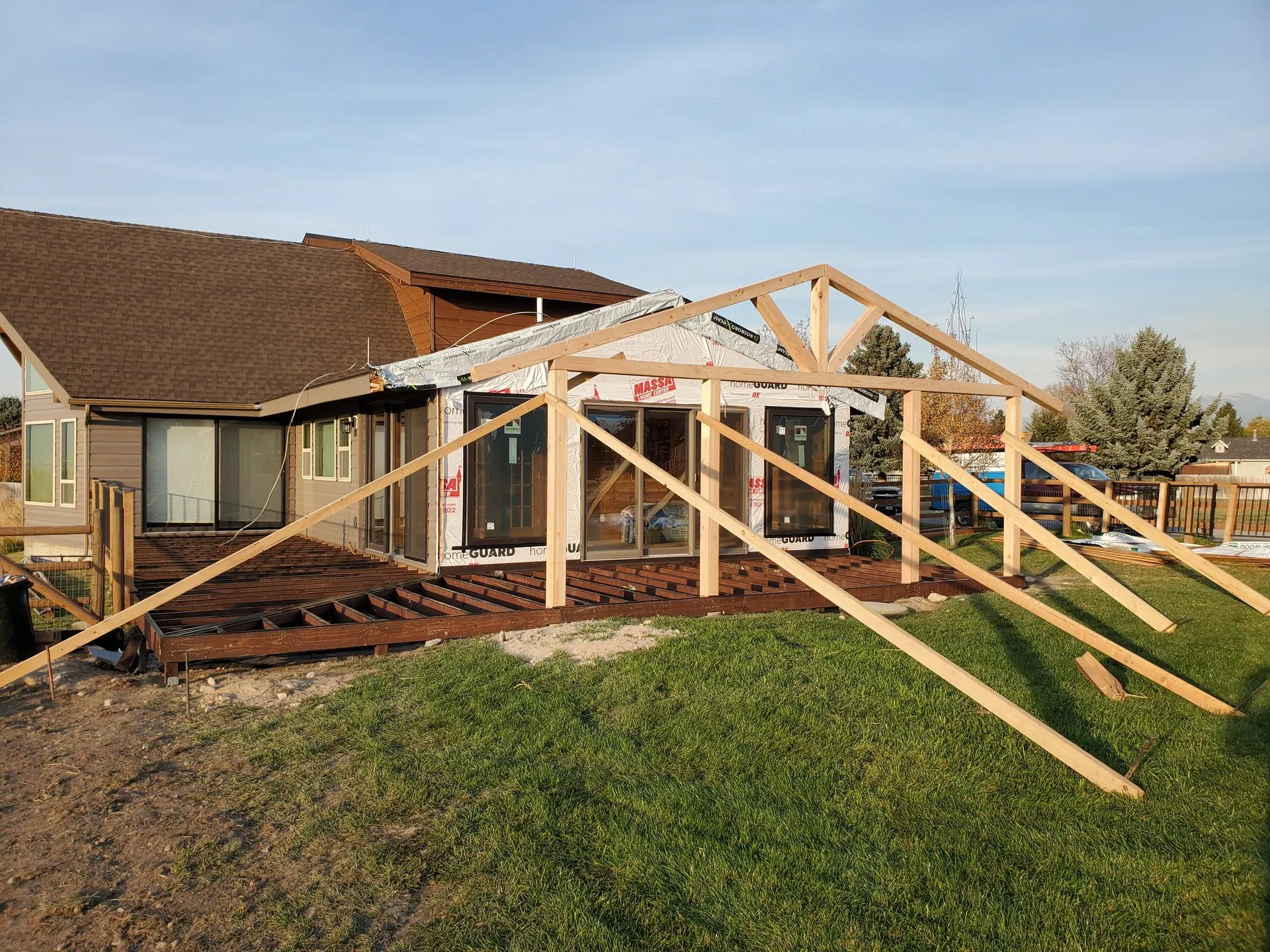 Home exterior before siding replacement